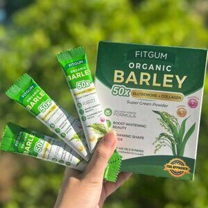FITGUM Organic Barley Super Green Powder 15 Sachets